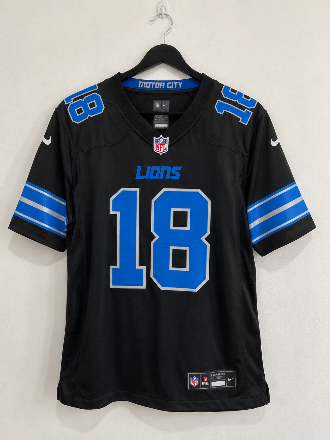 Detroit Lions Jersey Negro