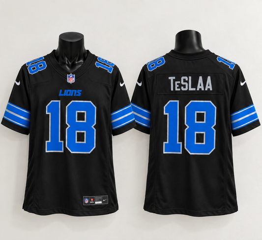 Detroit Lions Jersey Negro