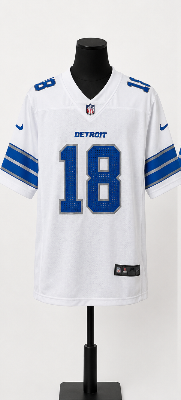 Detroit Lions Jersey Blanca