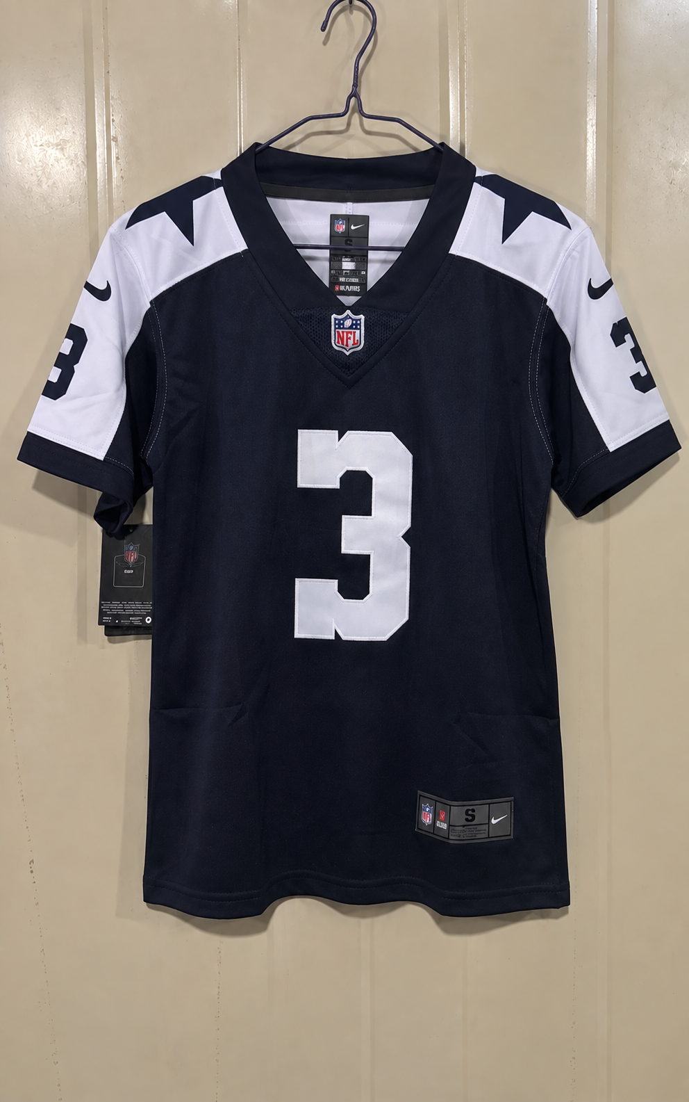 Dallas Cowboys Jersey Navy Blanco