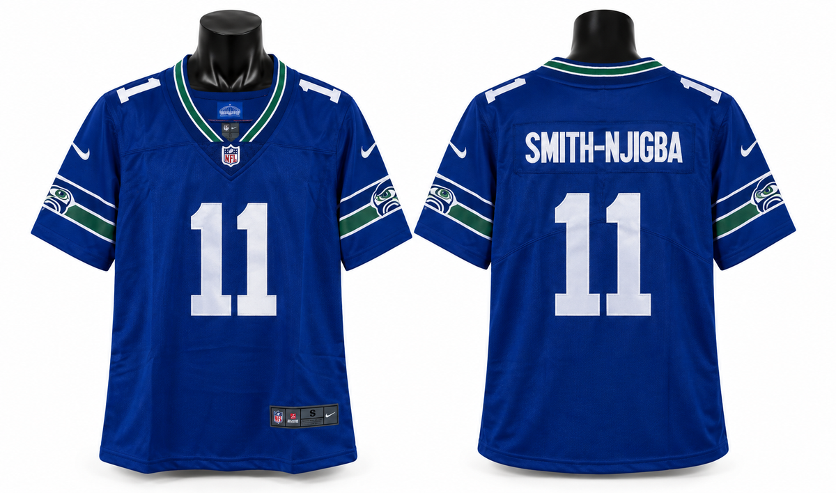 Seattle Seahawks Jersey Azul Throwback